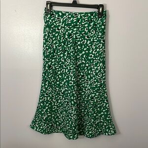 Green Patterned Women's Skirt